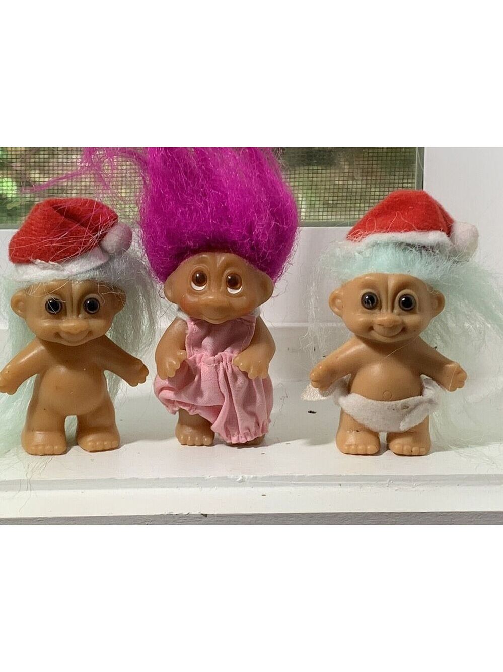 Vintage Russ troll 1980’s Christmas Hats Baby Doll Unisex Set 3